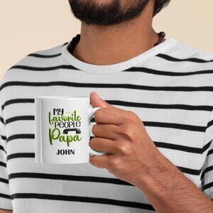 25 People call me papa White Mug,  Personalized, 11oz Coffee Mug